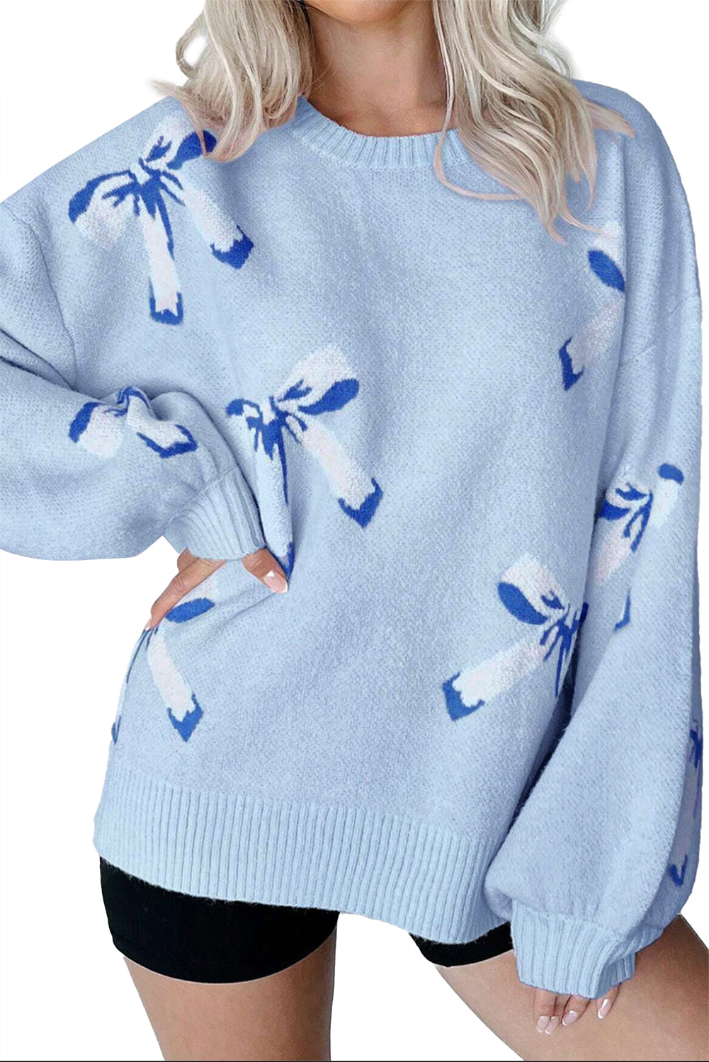 Sweatshirt bleu "Alessia" pour FEMMES
