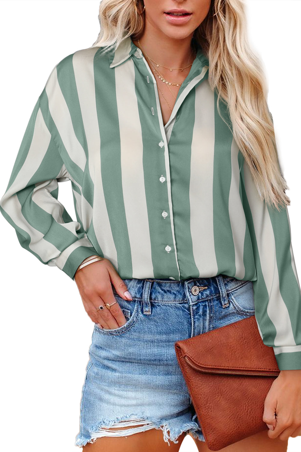 Chemise verte "Maëlle" pour FEMMES