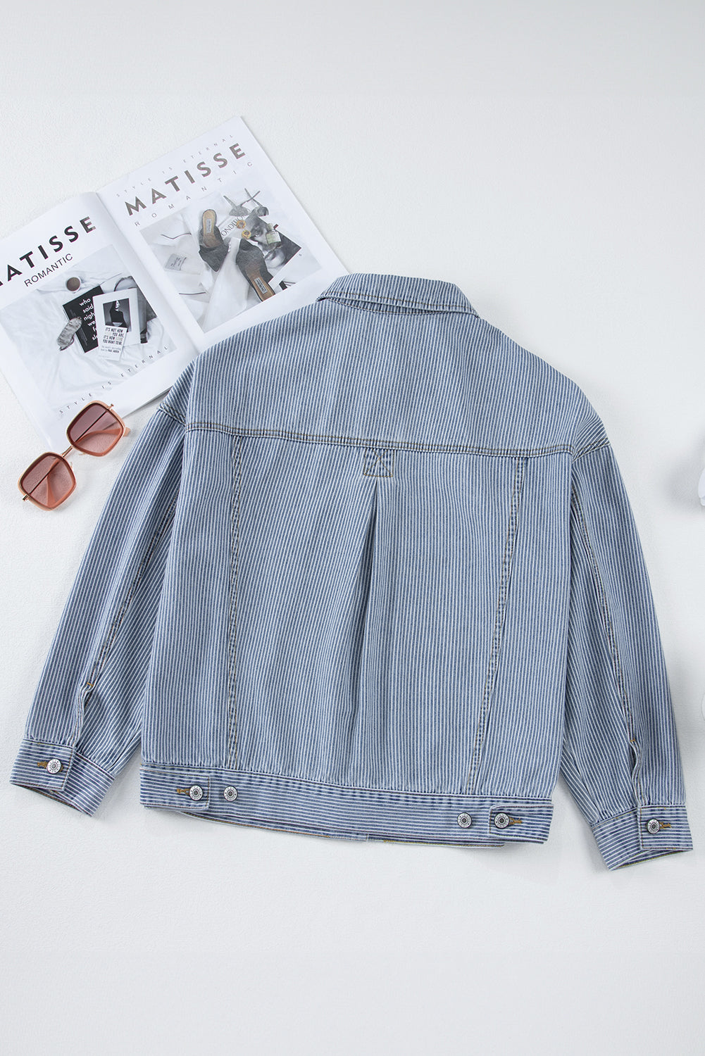 Veste en jean bleu & gris | Pour FEMMES