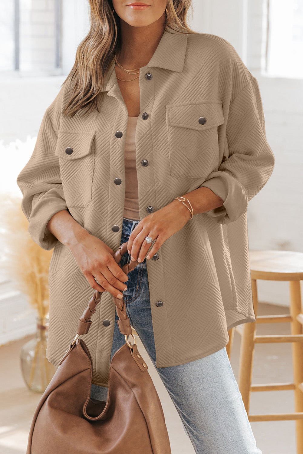 Button-down overshirt jacket | For WOMEN