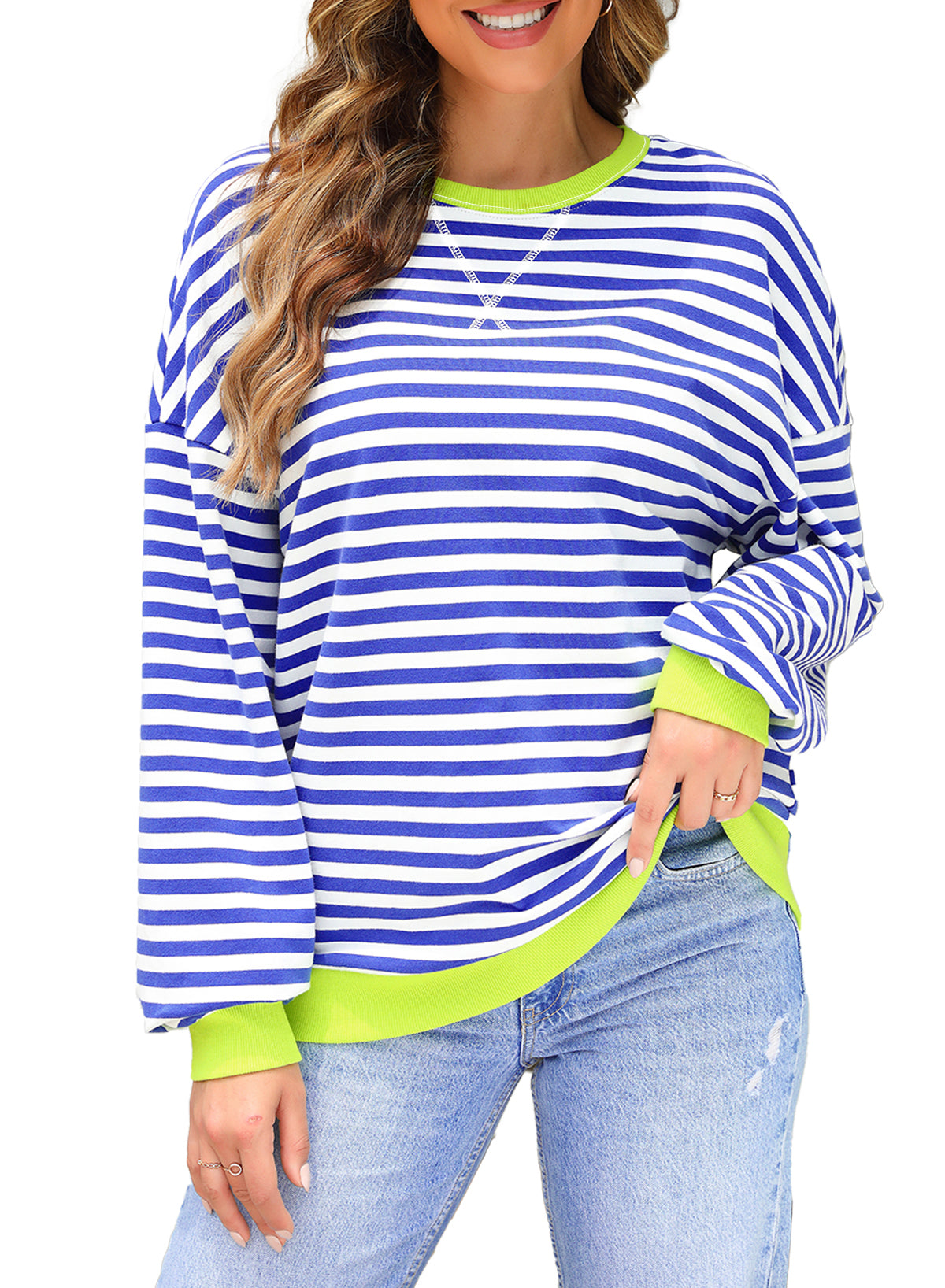 Sweatshirt "Hélène" à rayures, pour FEMMES