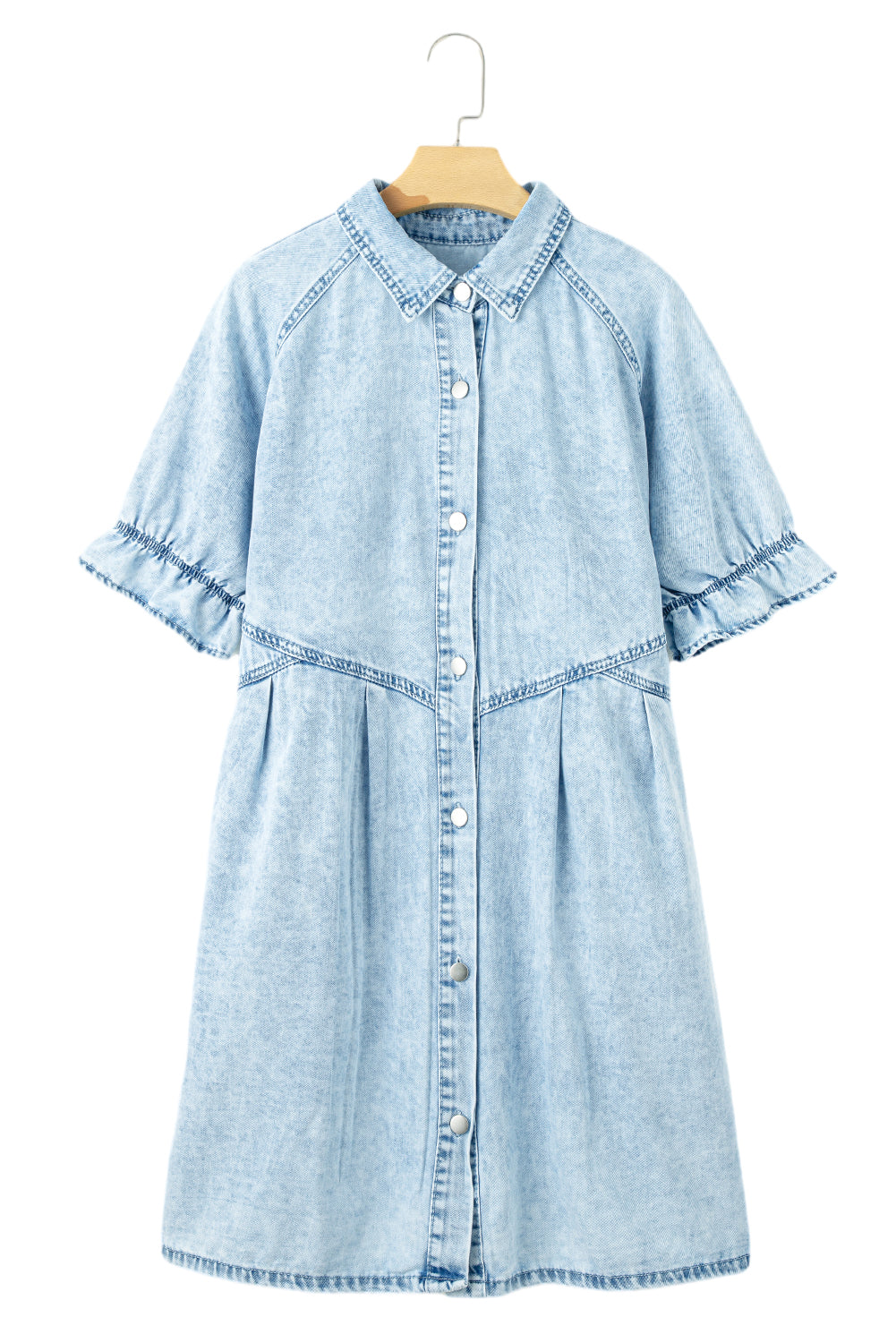 Robe courte en jean | Avec poches