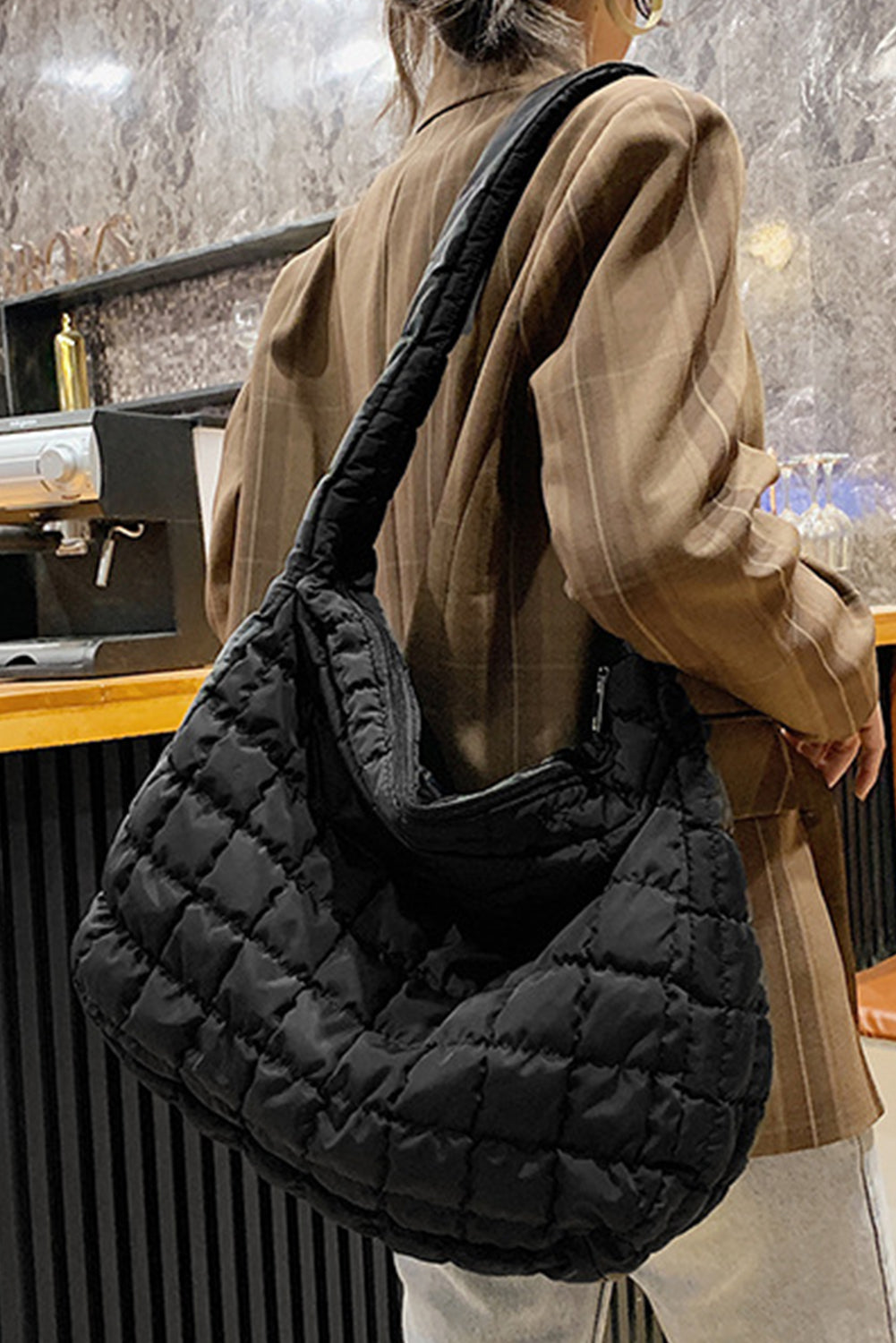 Sac noir large "Mariana" pour FEMMES
