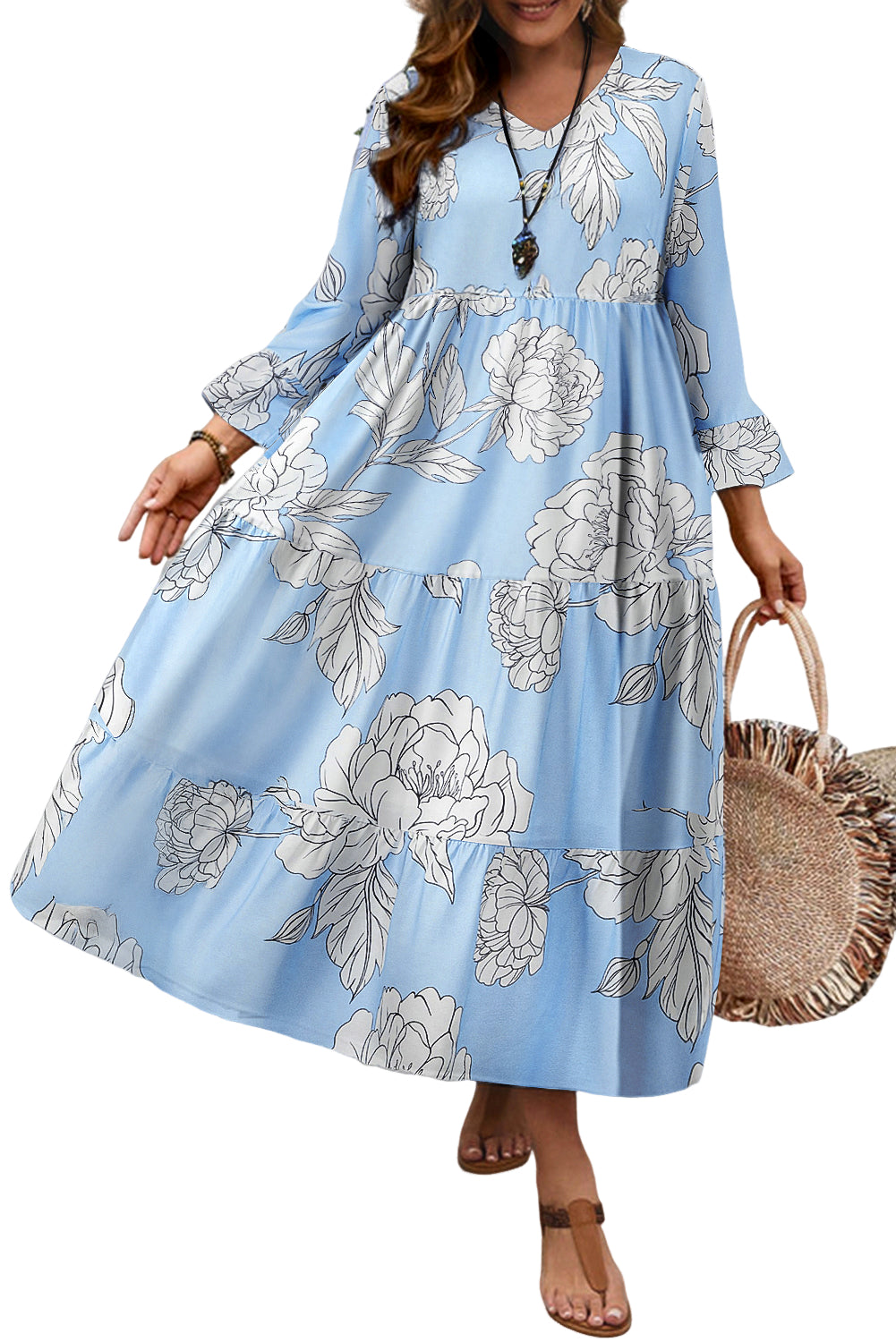 Robe longue plus size "Valentina" pour FEMMES