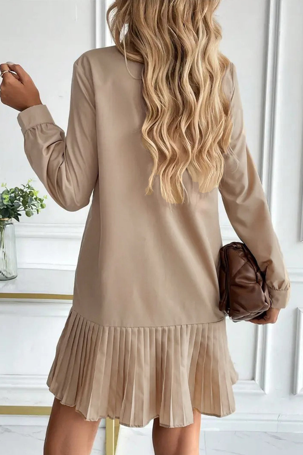 Robe courte marron "Justine", pour FEMMES