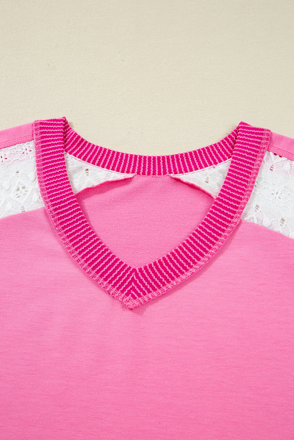 Sweatshirt plus size "Rose" à dentelle, pour FEMMES