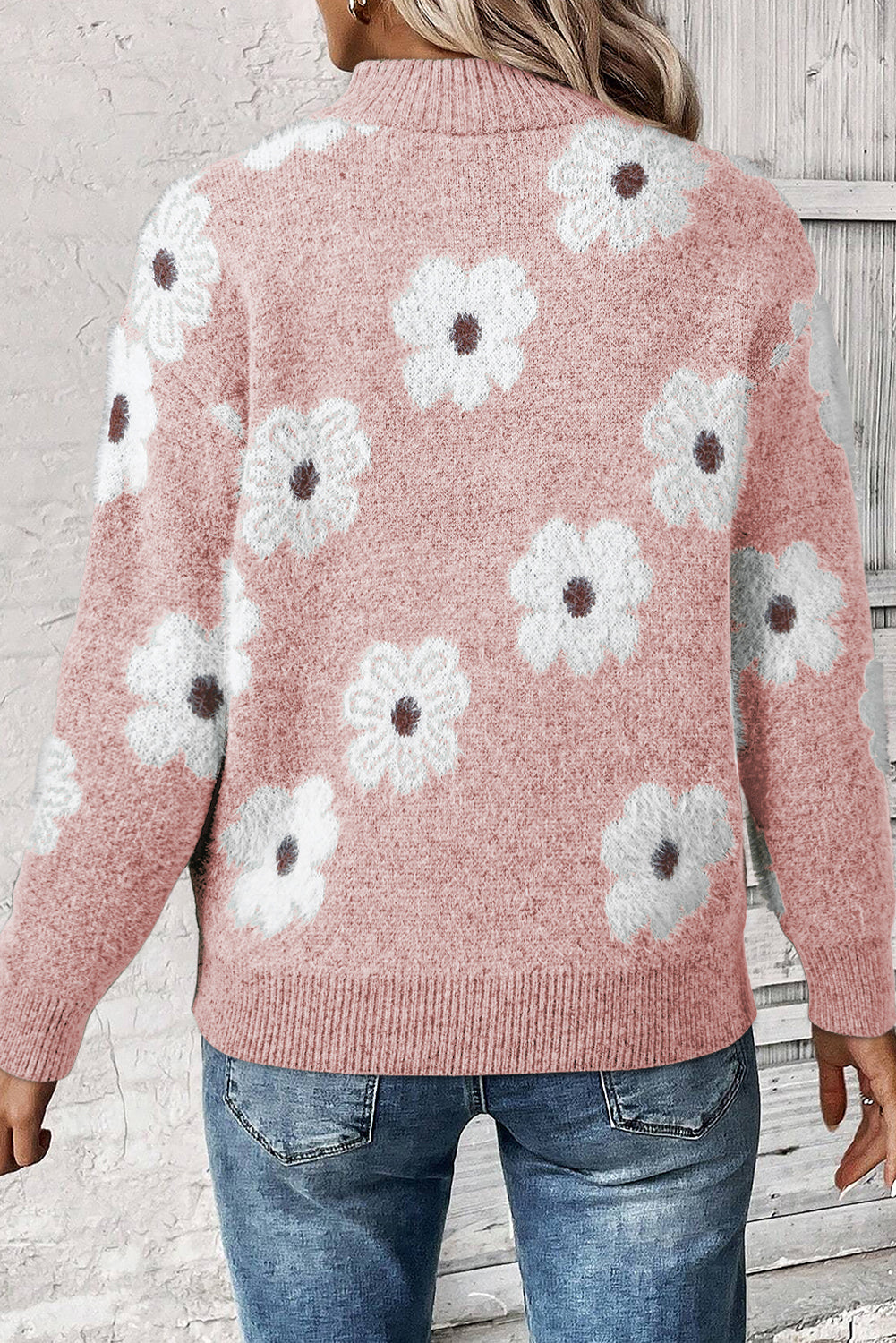 Pull quarter zip floral | Pour FEMMES