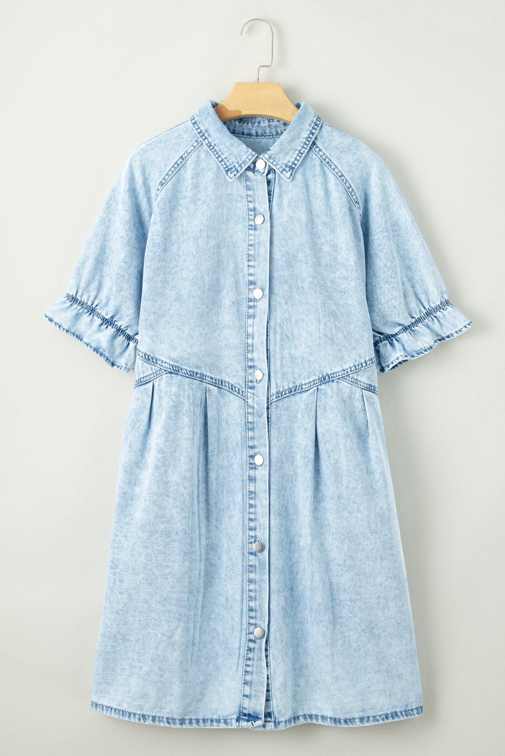 Robe courte en jean | Avec poches