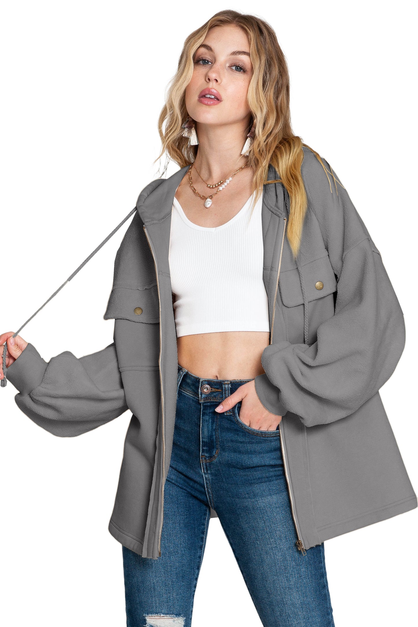 Pull capuché & zippé | Pour FEMMES
