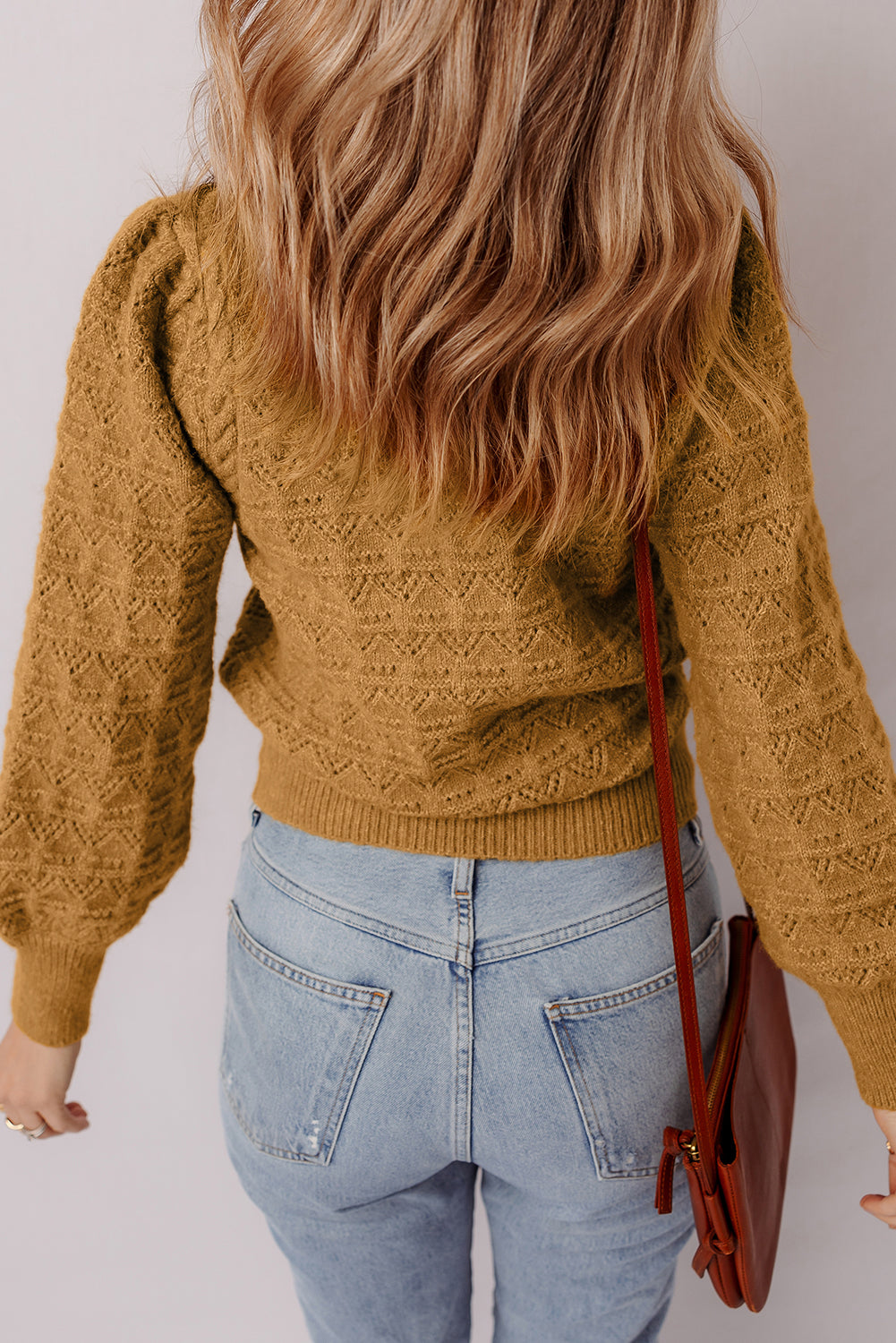 Pull col montant "Sofia" orange, pour FEMMES