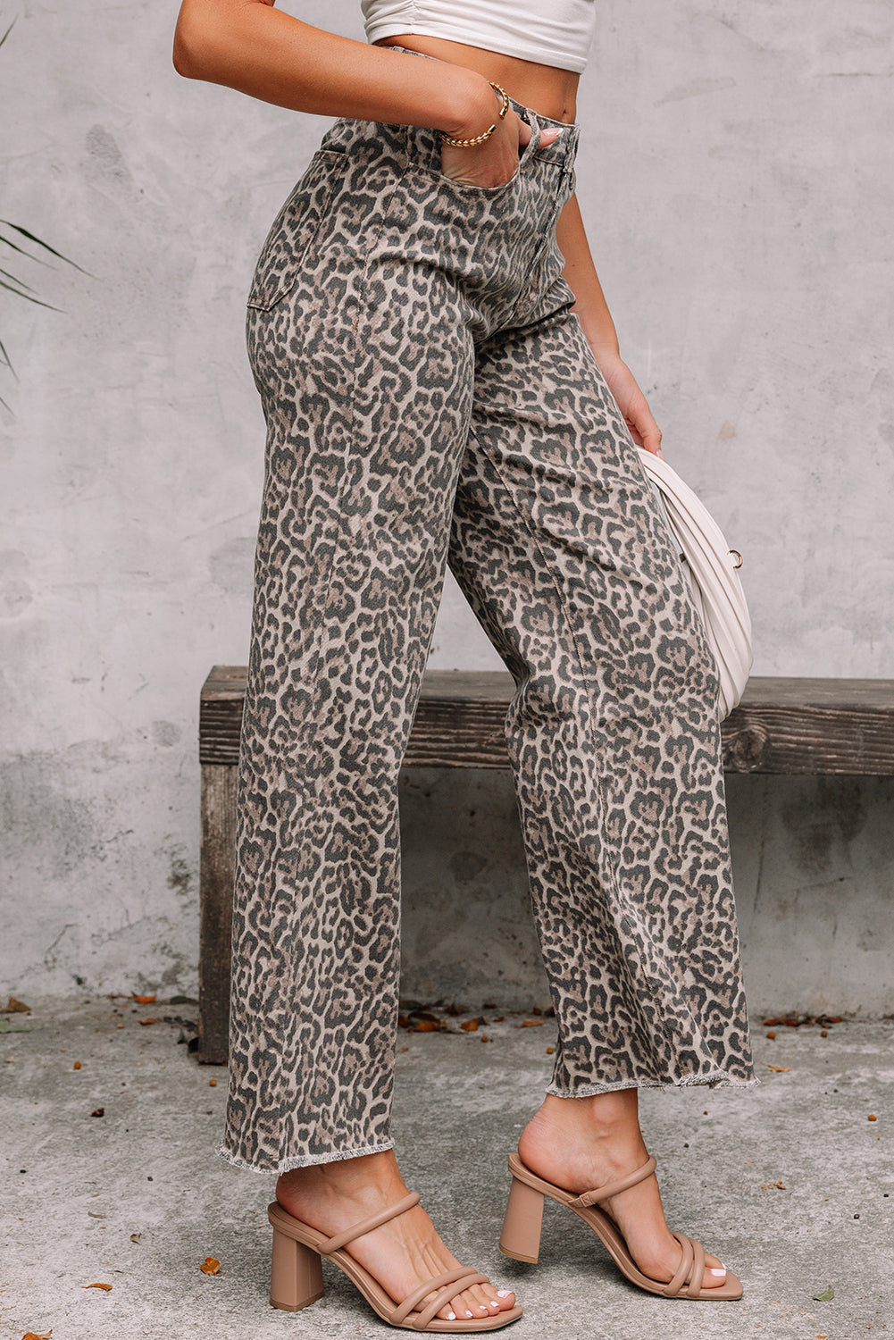 Jean leopard "Camille" pour FEMMES