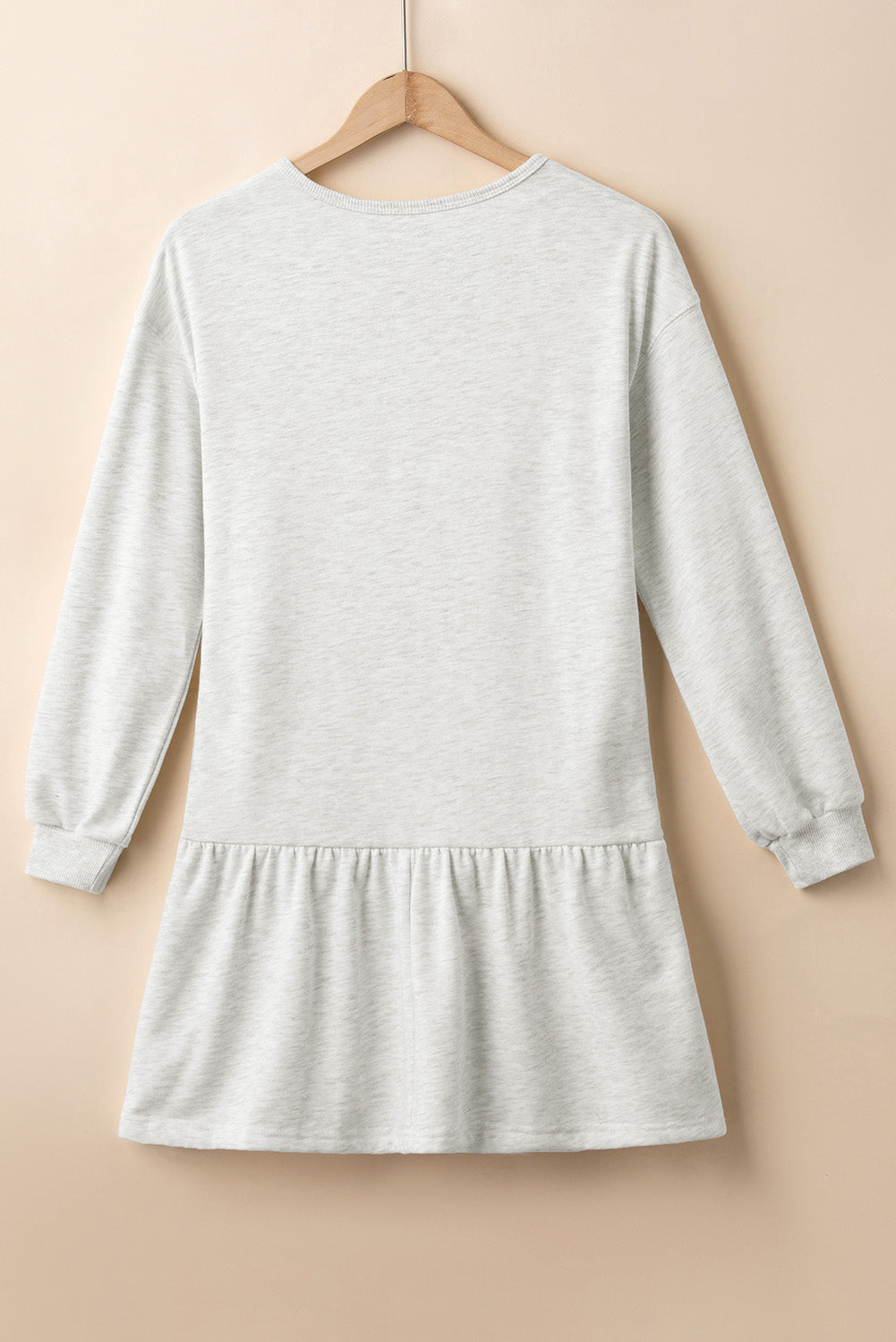 Robe courte en pull | À manches longues