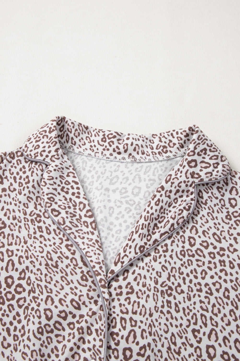 Pyjama blanc | Imprimé léopard | Pour FEMMES