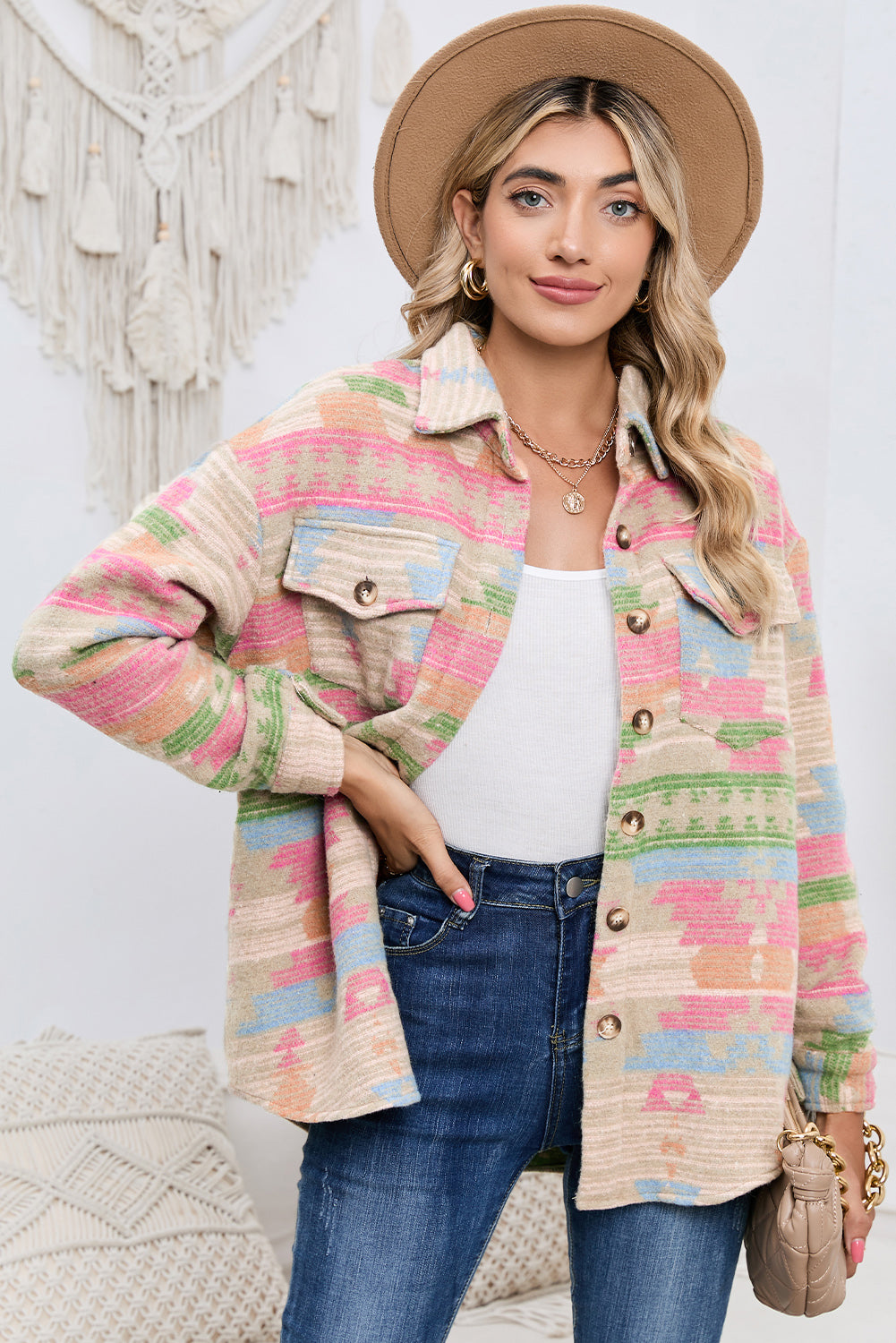 Veste de surchemise boutonnée | Pour FEMMES