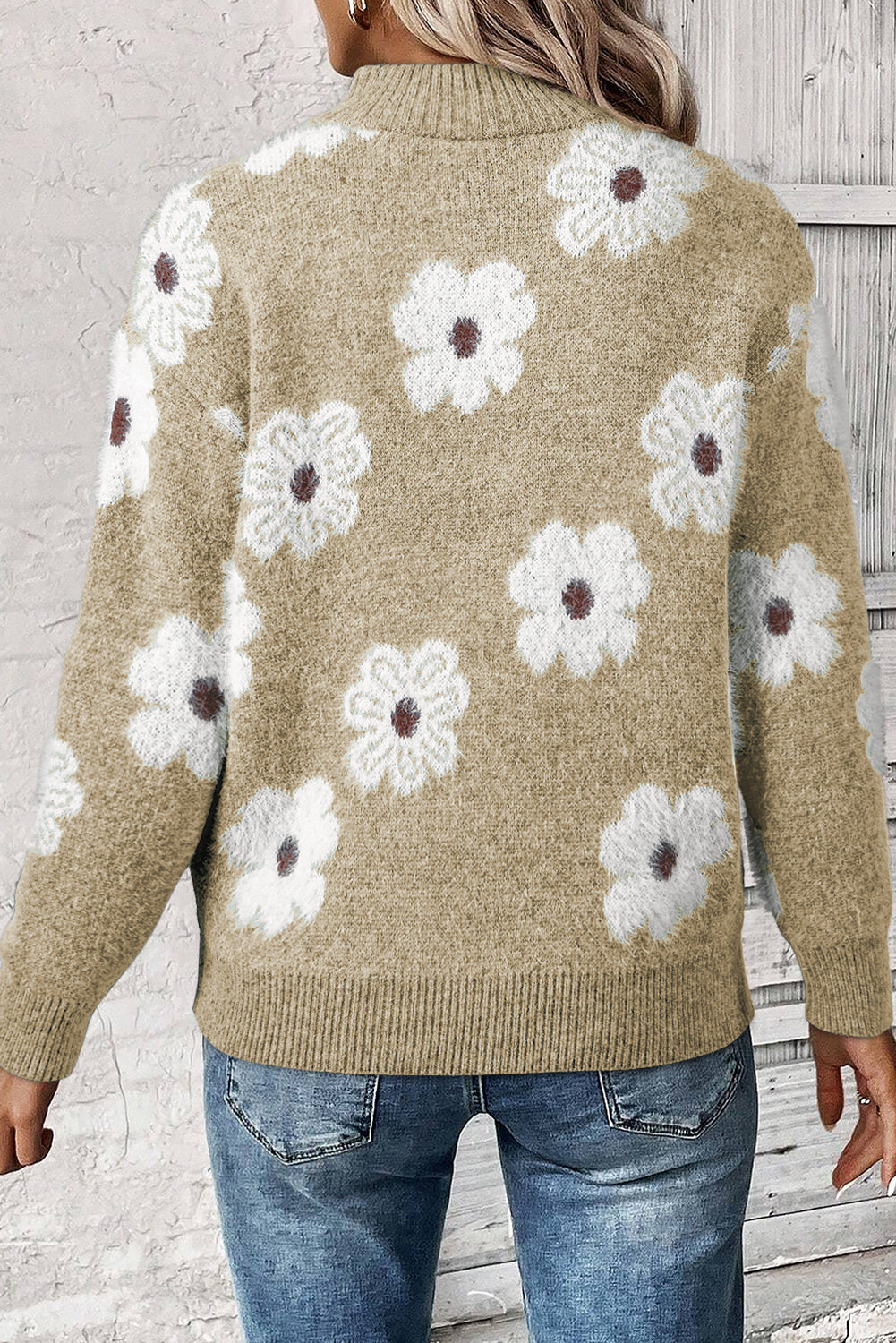 Pull quarter zip floral | Pour FEMMES