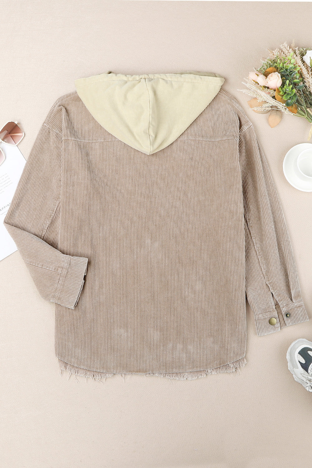 Surechemise en velours | Capuchée | Pour FEMMES