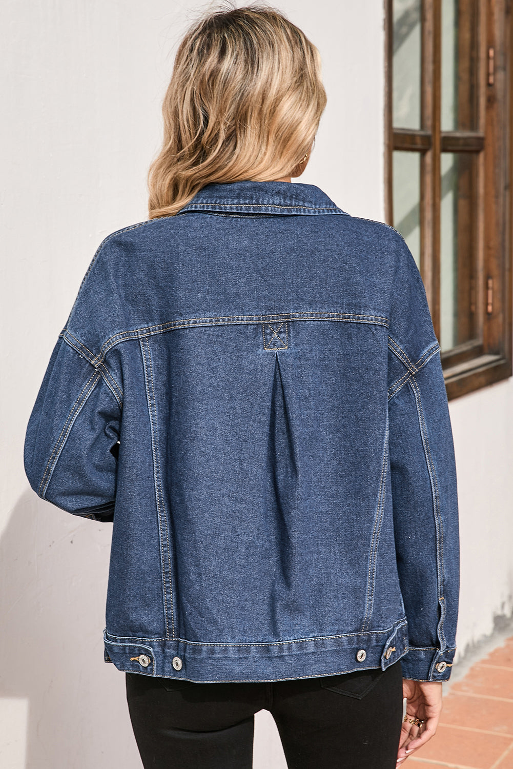 Veste en jean bleu & gris | Pour FEMMES