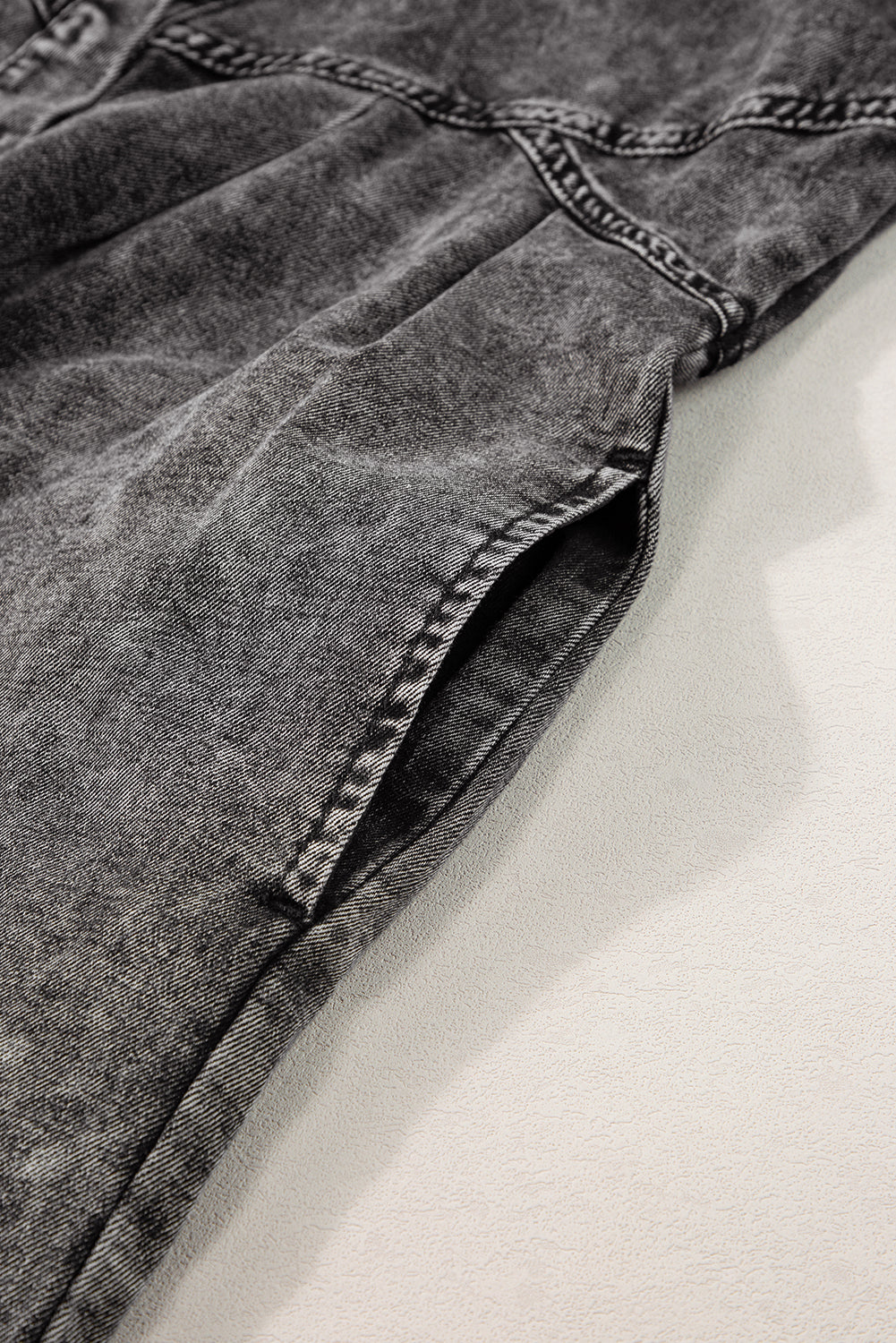 Robe courte en jean | Avec poches