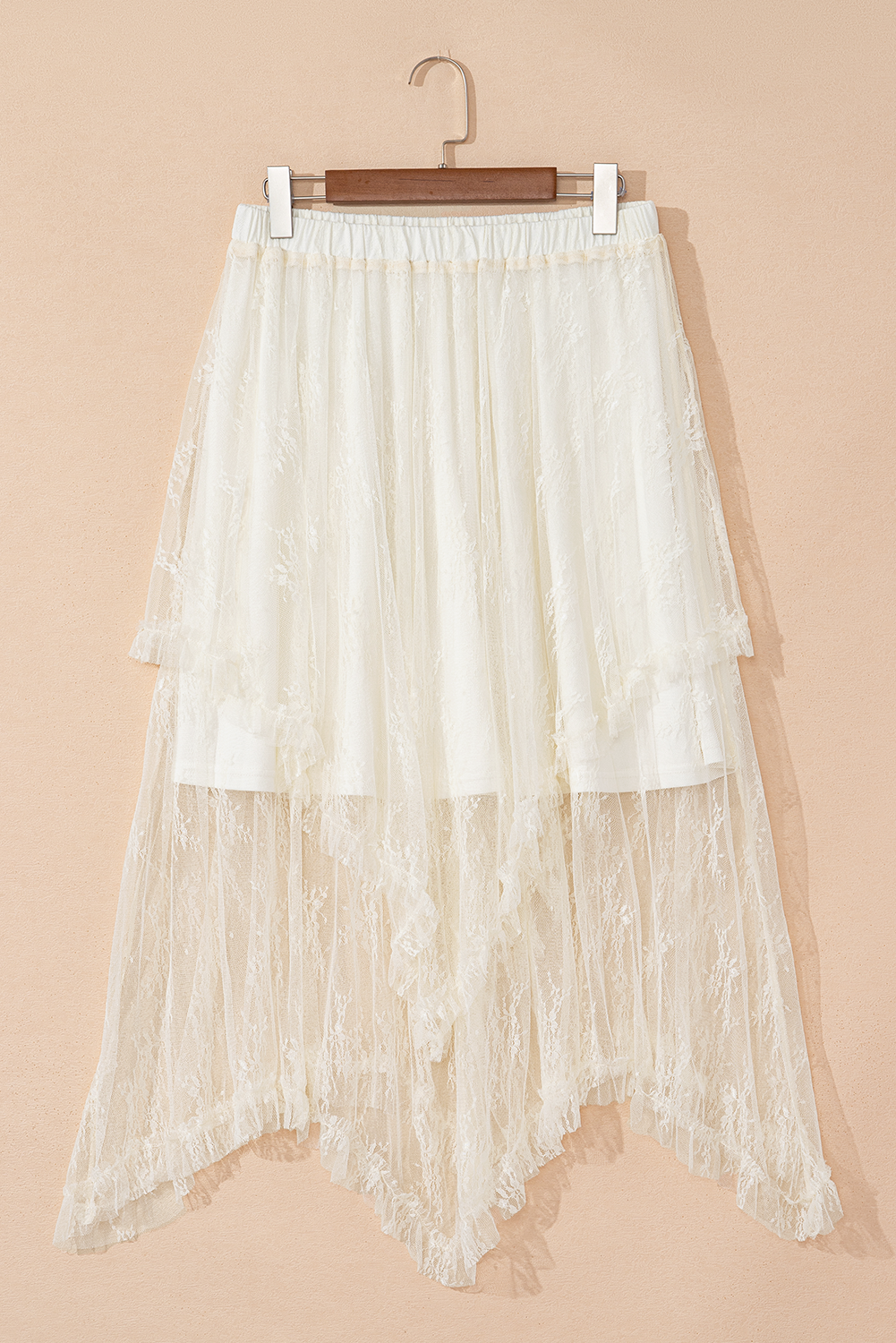 Jupe longue blanche multicouches - ELLEsinil