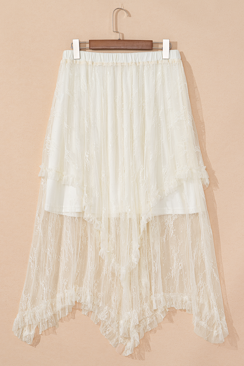Jupe longue blanche multicouches - ELLEsinil