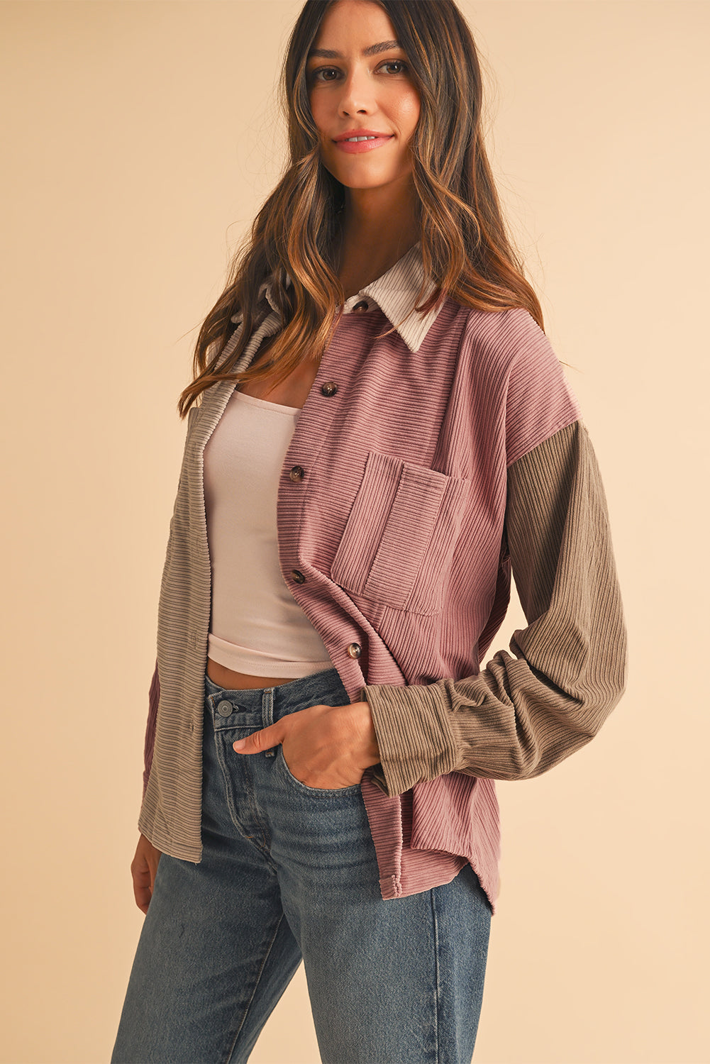 Veste de surchemise | En velours | Pour FEMMES