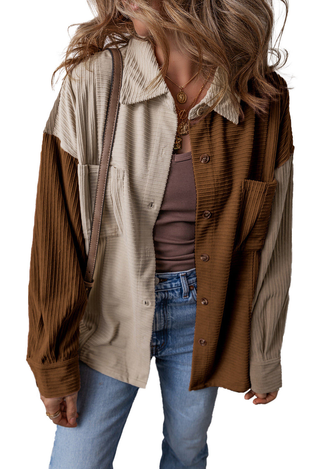 Veste de surchemise | En velours | Pour FEMMES