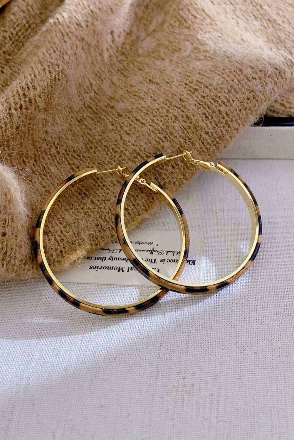 Boucles d'oreilles imprimé léopard "Romane"
