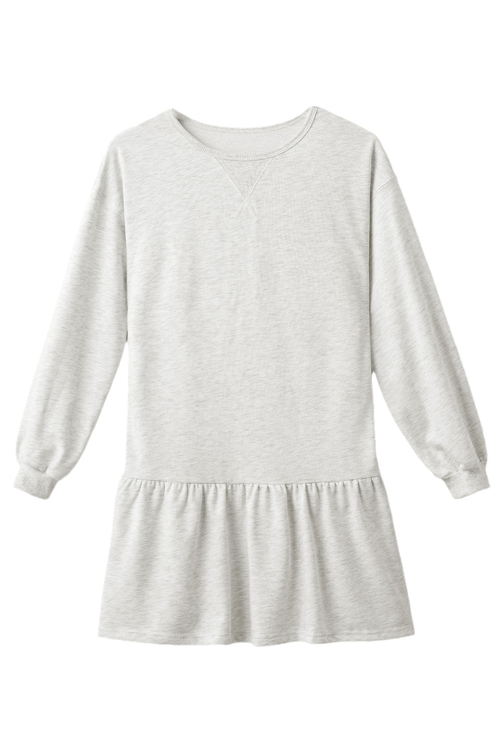 Robe courte en pull | À manches longues