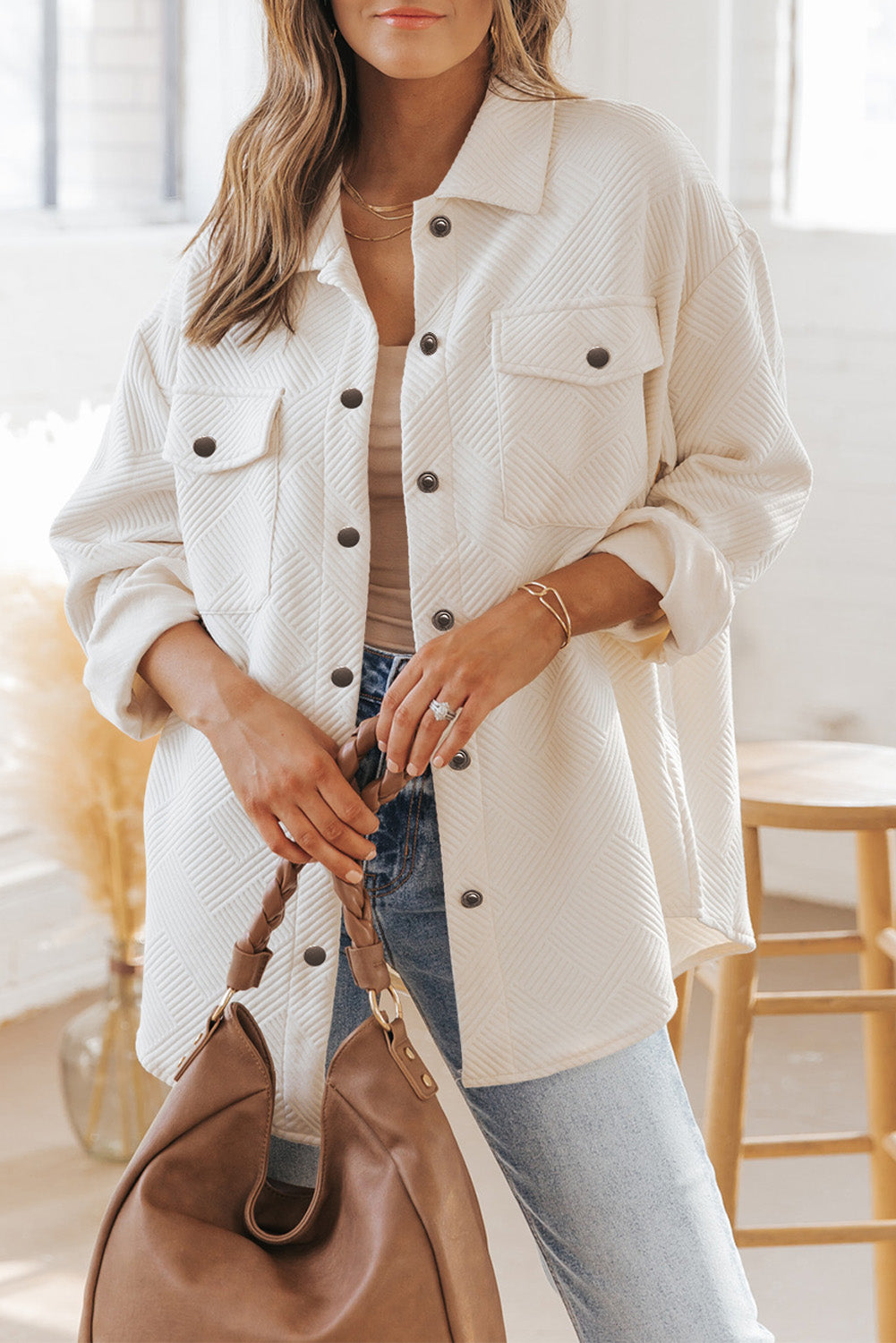 Button-down overshirt jacket | For WOMEN