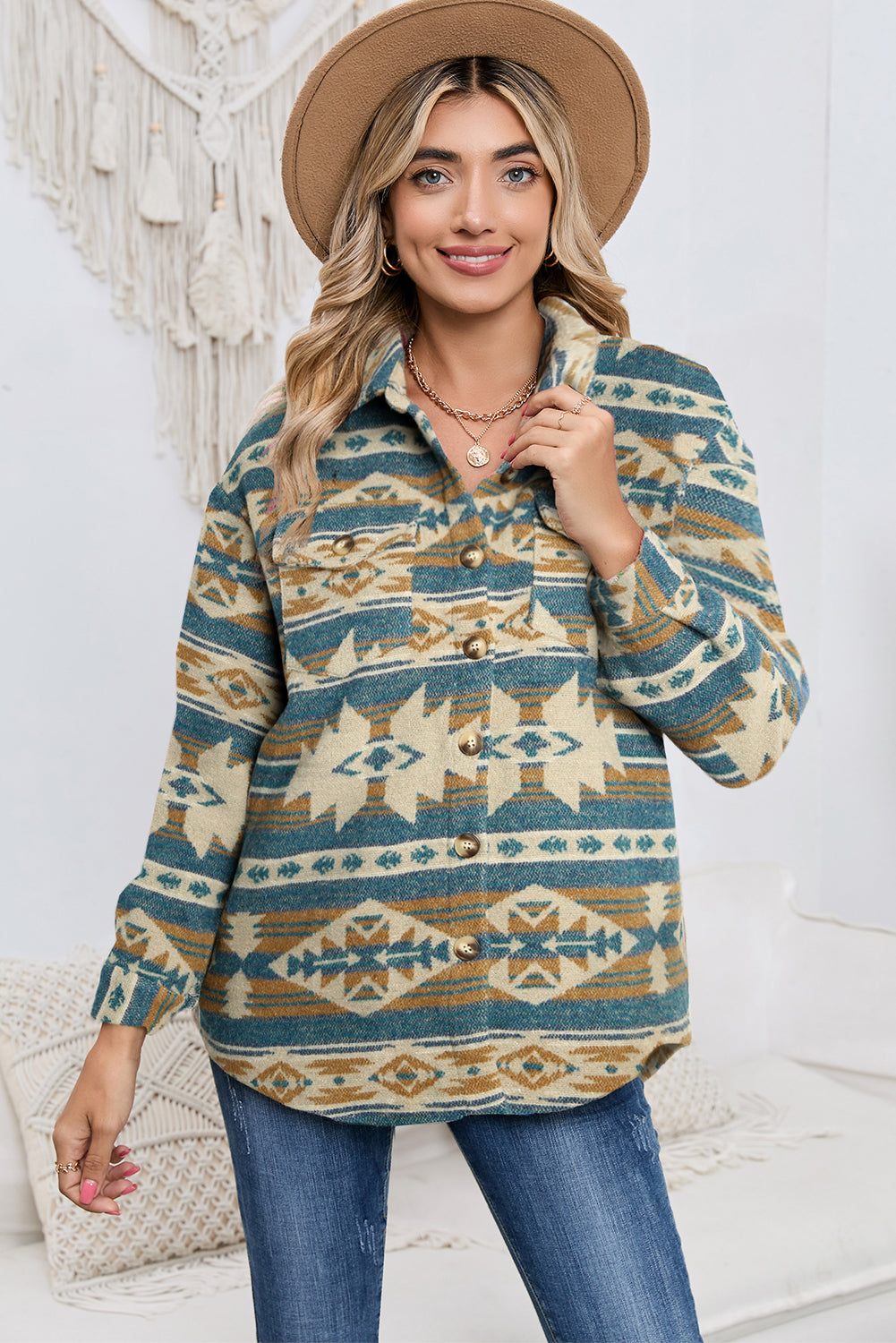 Veste de surchemise boutonnée | Pour FEMMES