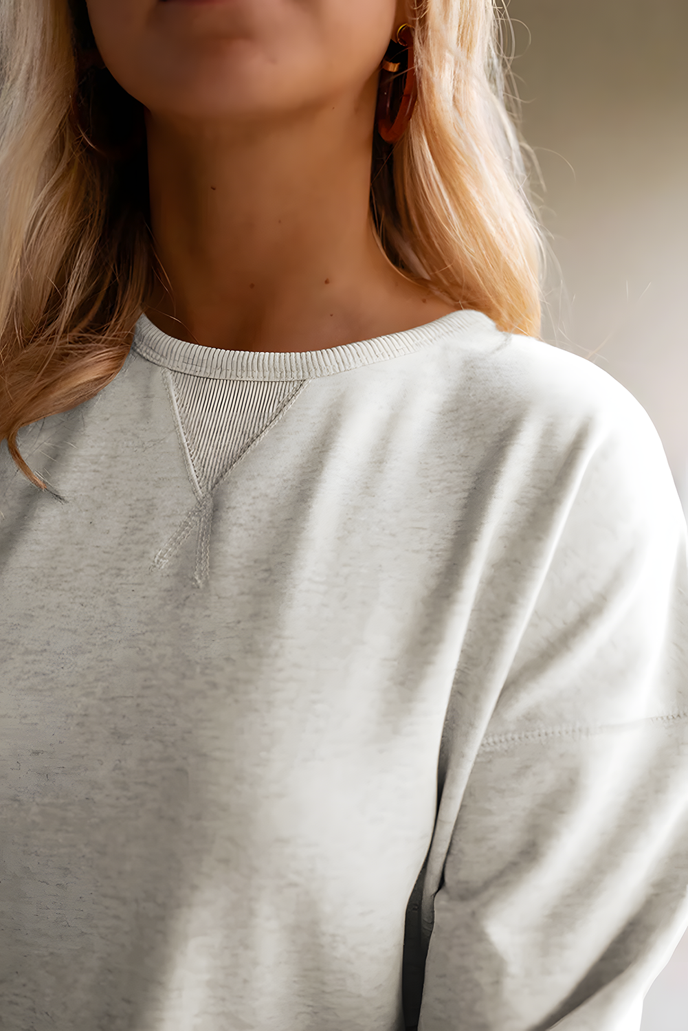 Robe courte en pull | À manches longues