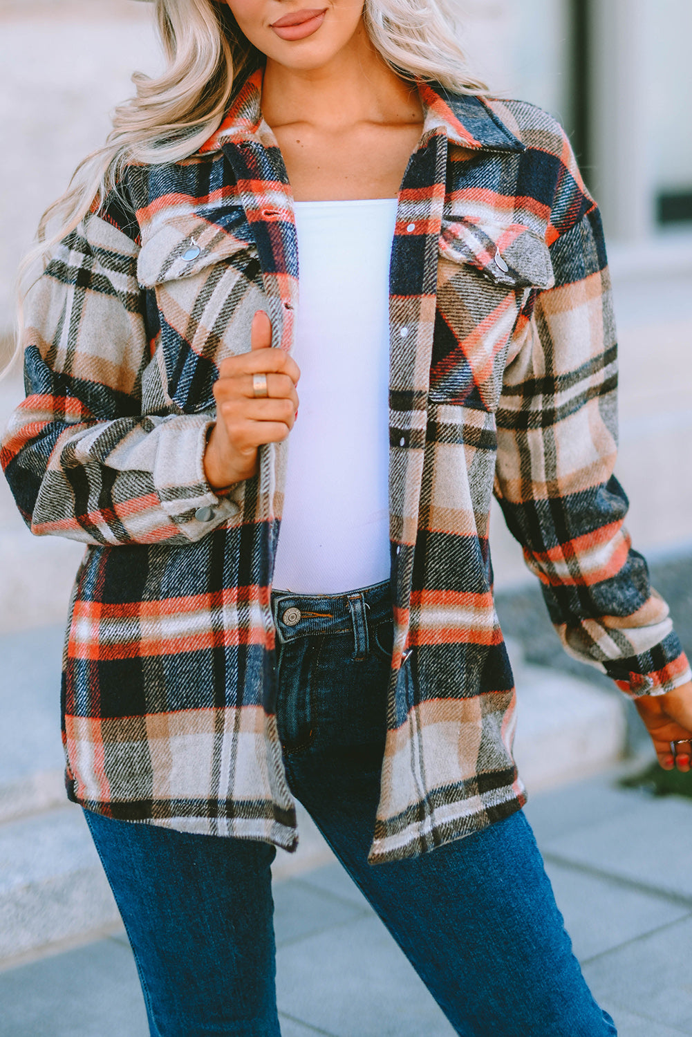 Plaid Overshirt Jacket | For WOMEN