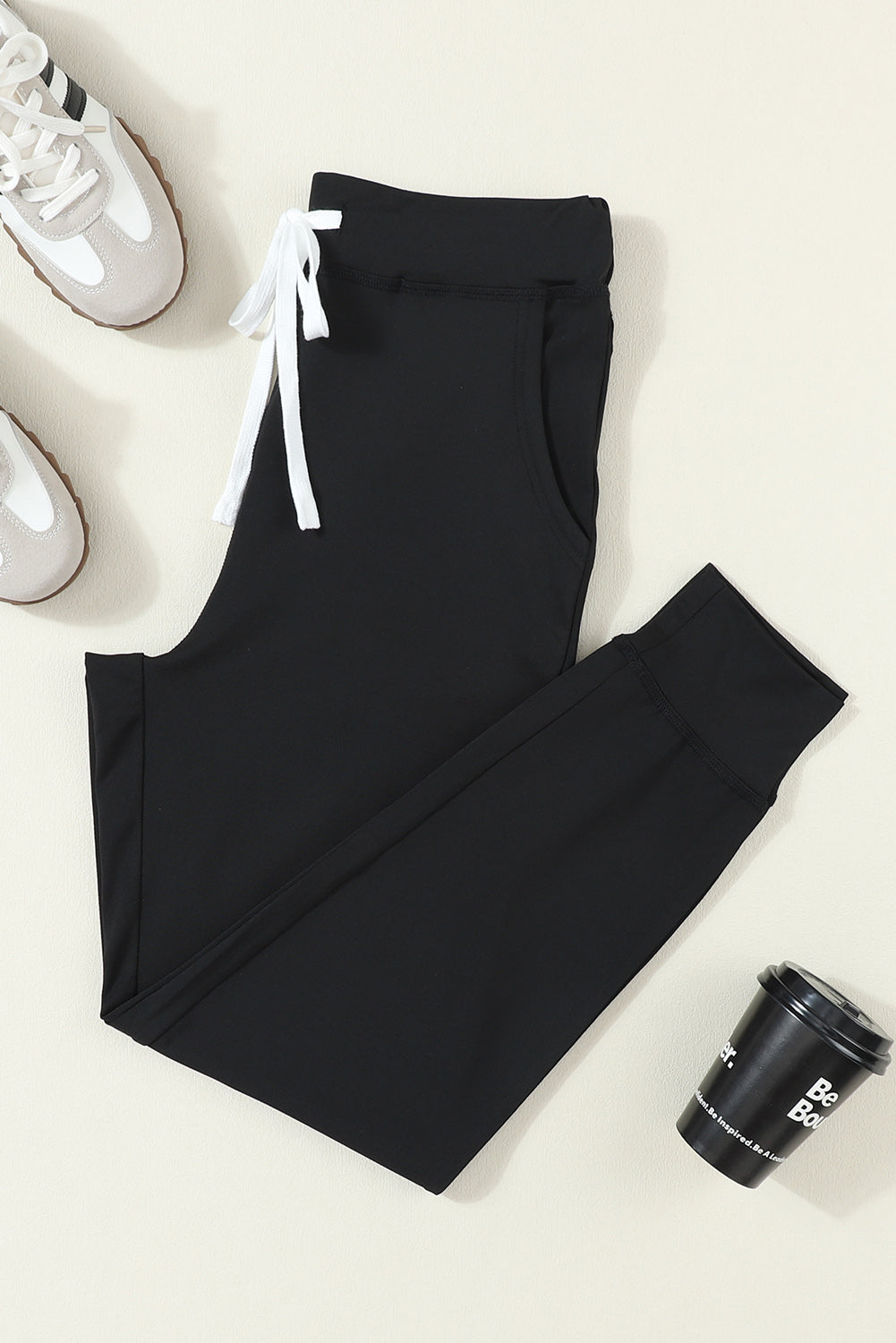 Black skinny joggers | With pockets | For women