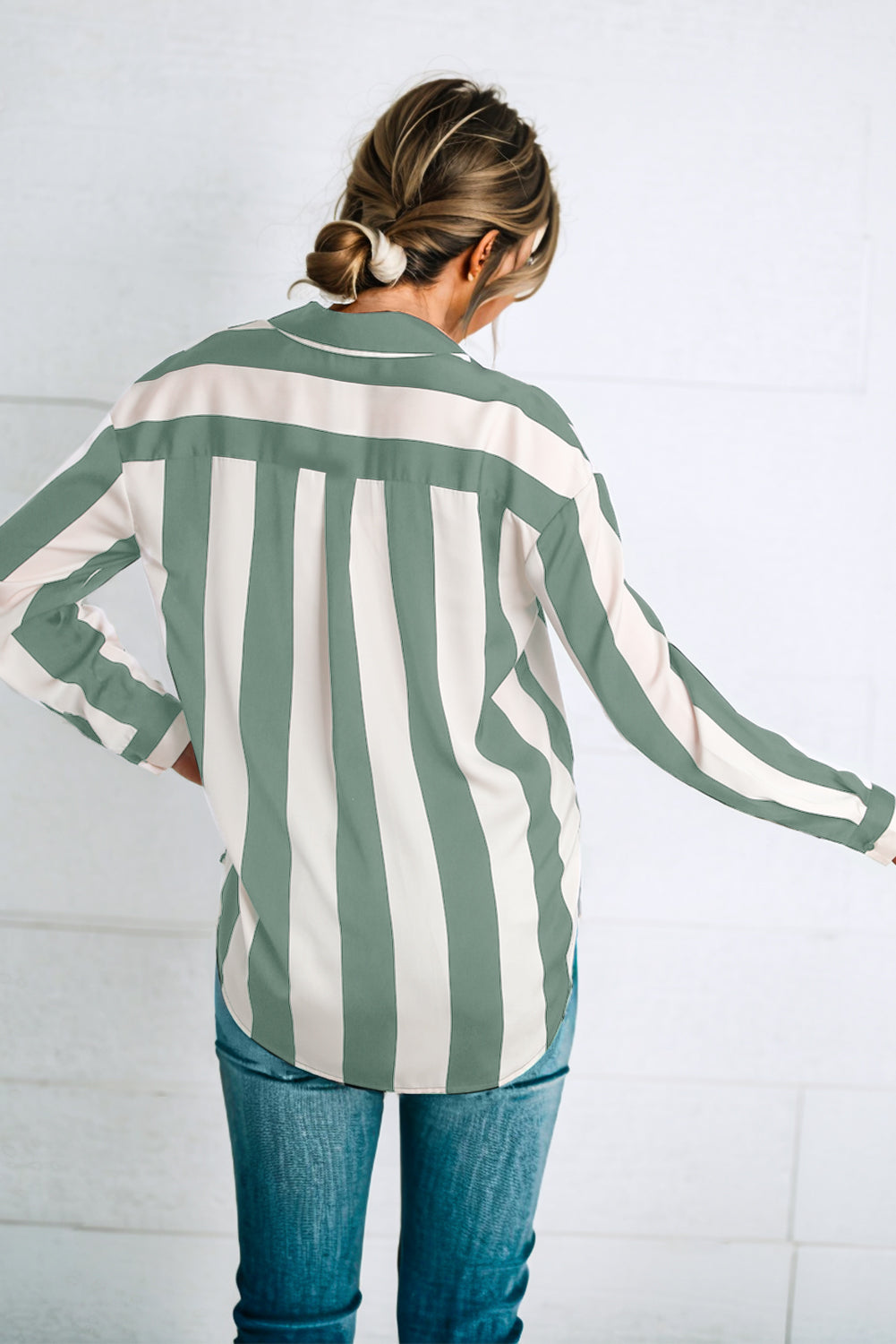 Chemise verte "Maëlle" pour FEMMES