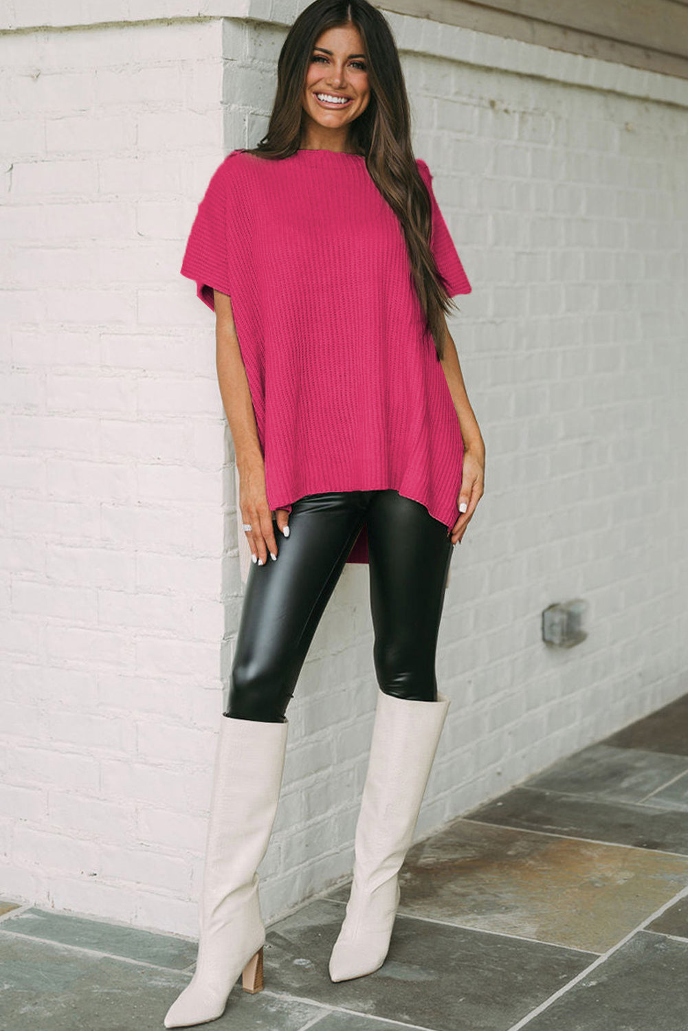 Pull Oversize rose "Mélanie" | Pour FEMMES