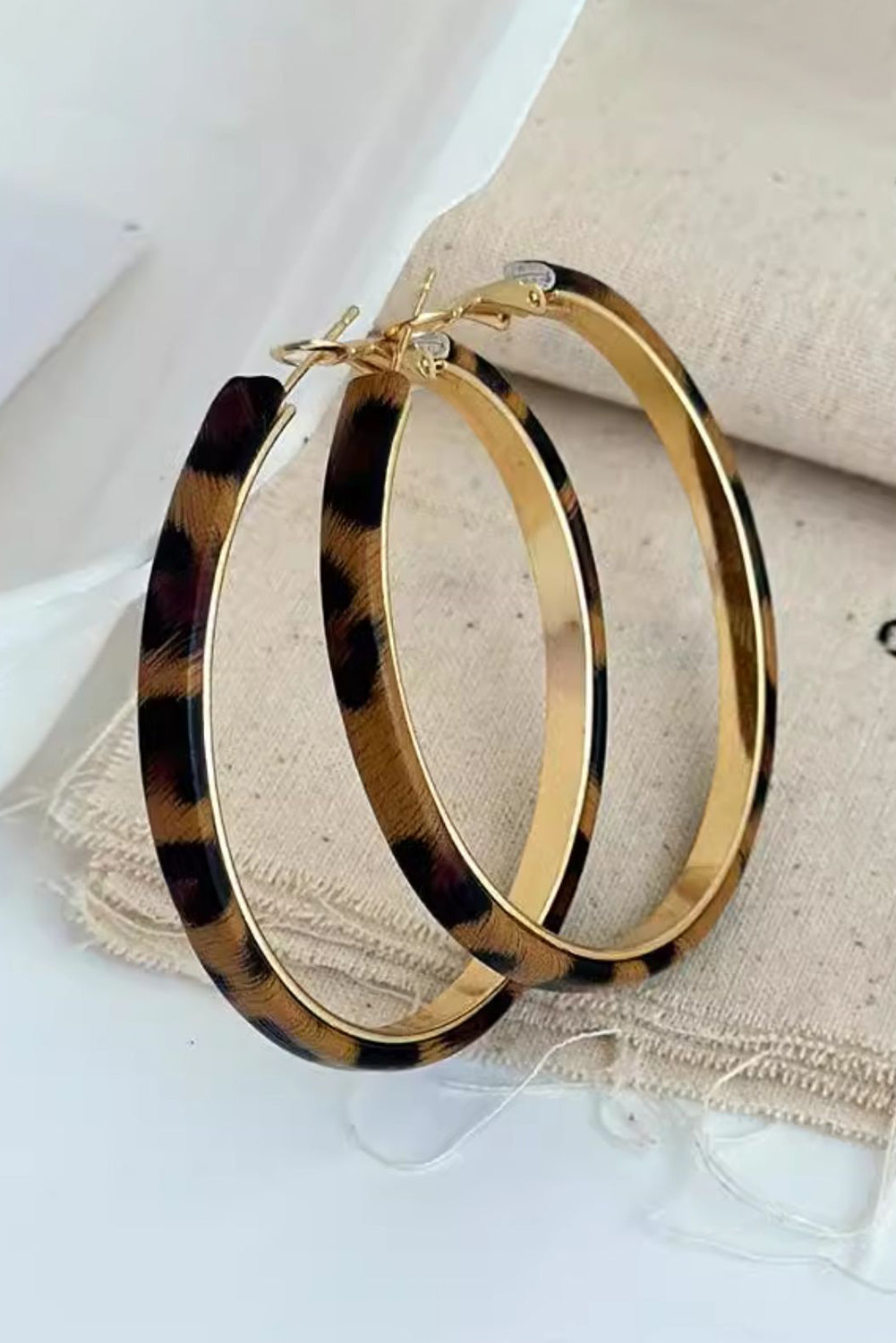 Boucles d'oreilles imprimé léopard "Romane"