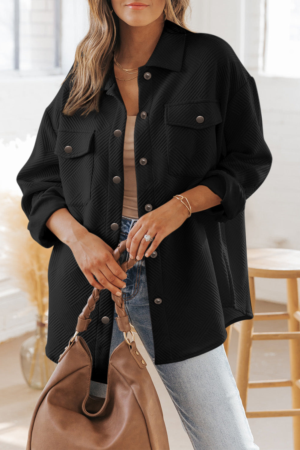 Button-down overshirt jacket | For WOMEN