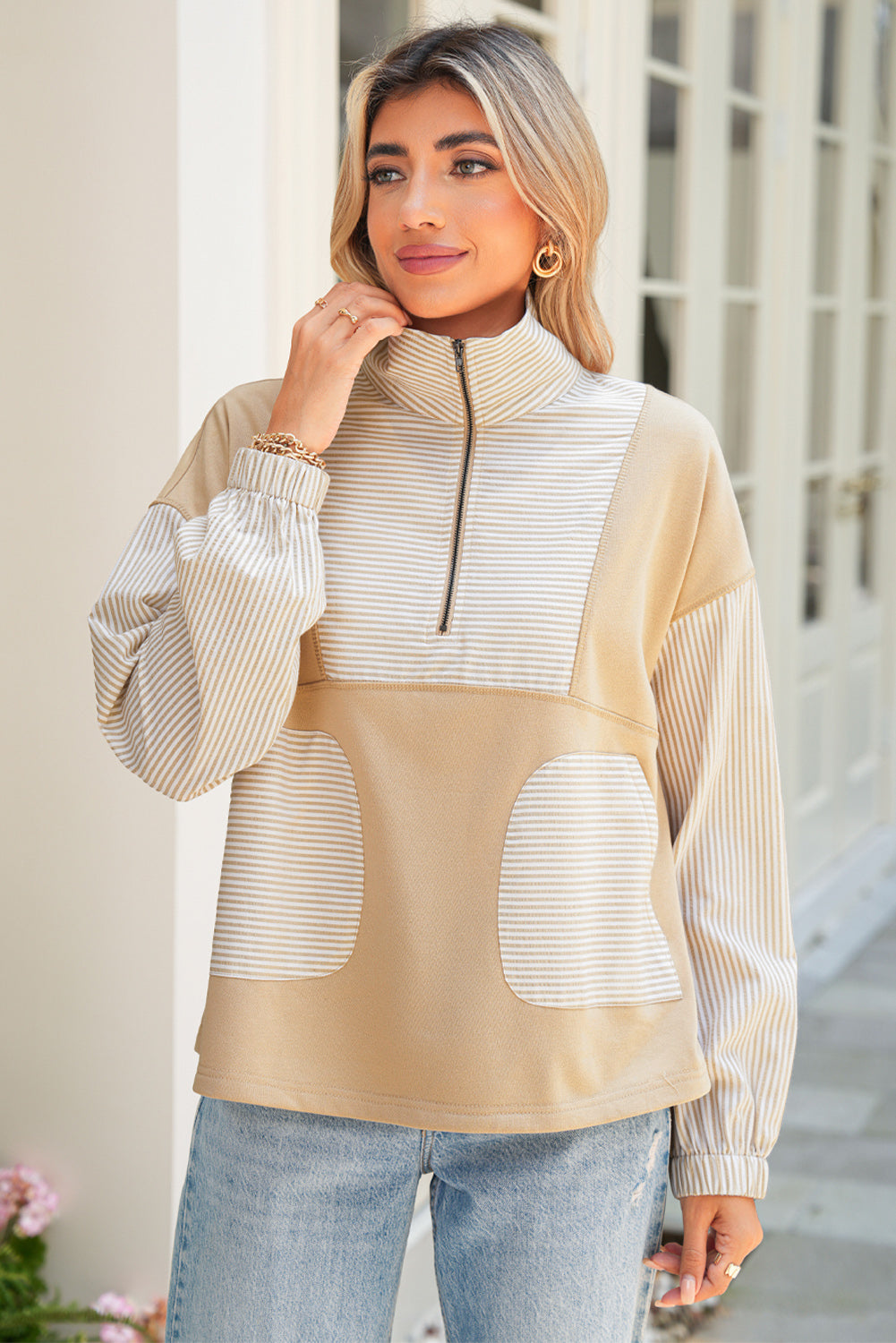 Pull quarter zip "Marie-Antoinette", pour FEMMES