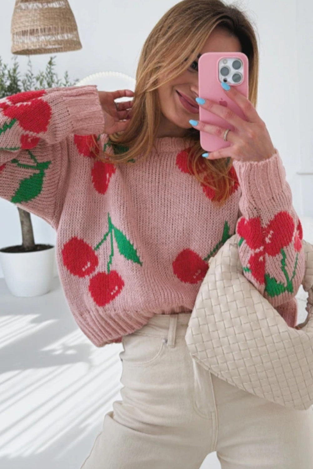 Pull rose "Eléonore"