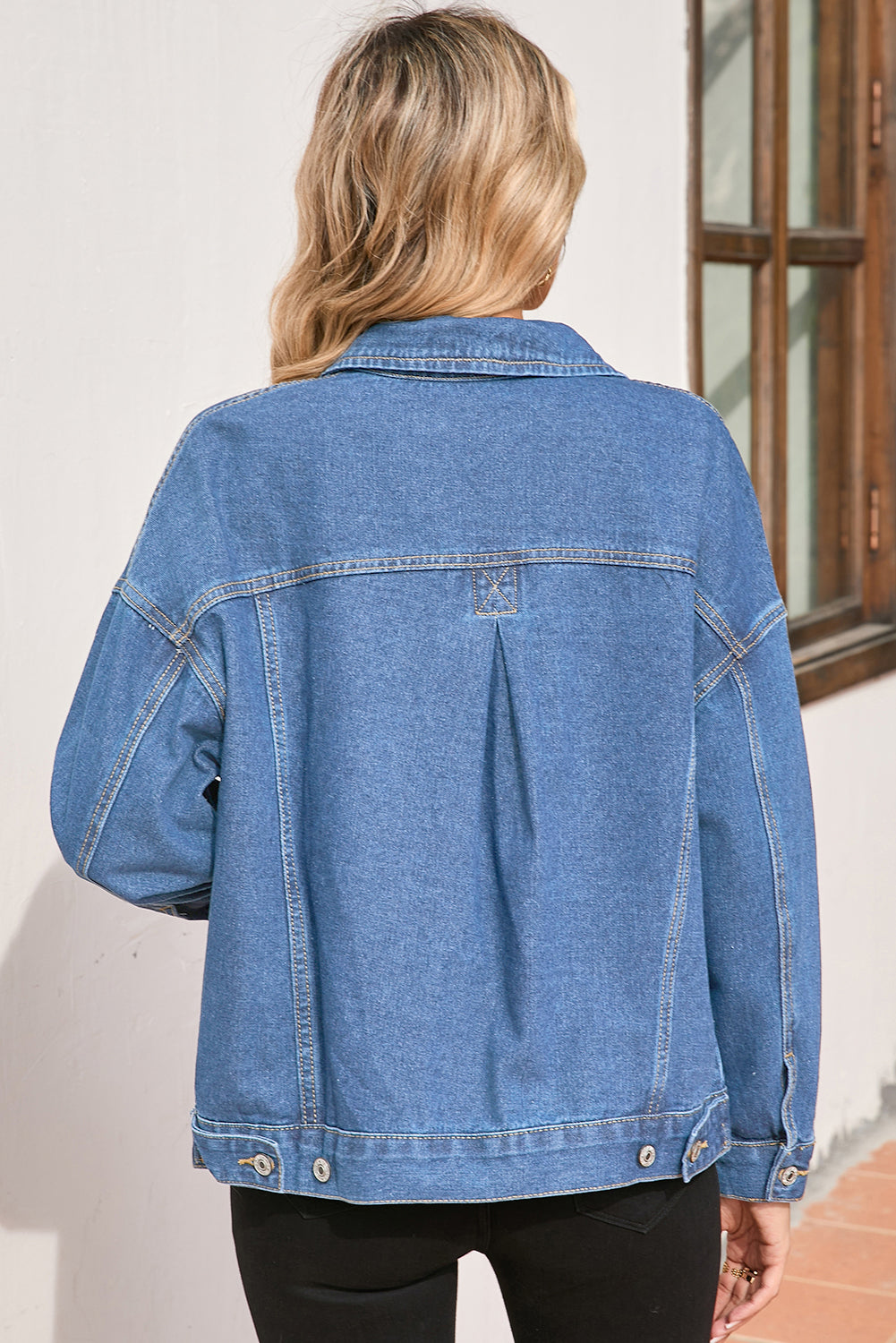 Veste en jean bleu & gris | Pour FEMMES