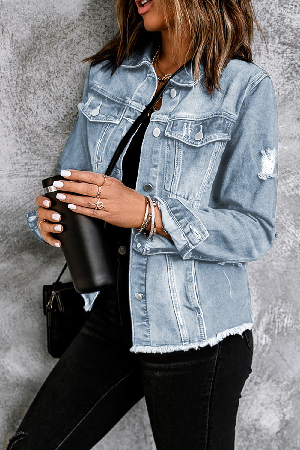 Denim Jacket | Buttoned | For WOMEN