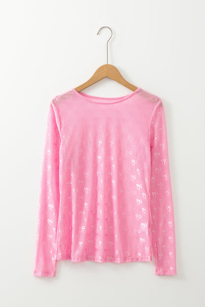 Pink Long Sleeve Top | For WOMEN