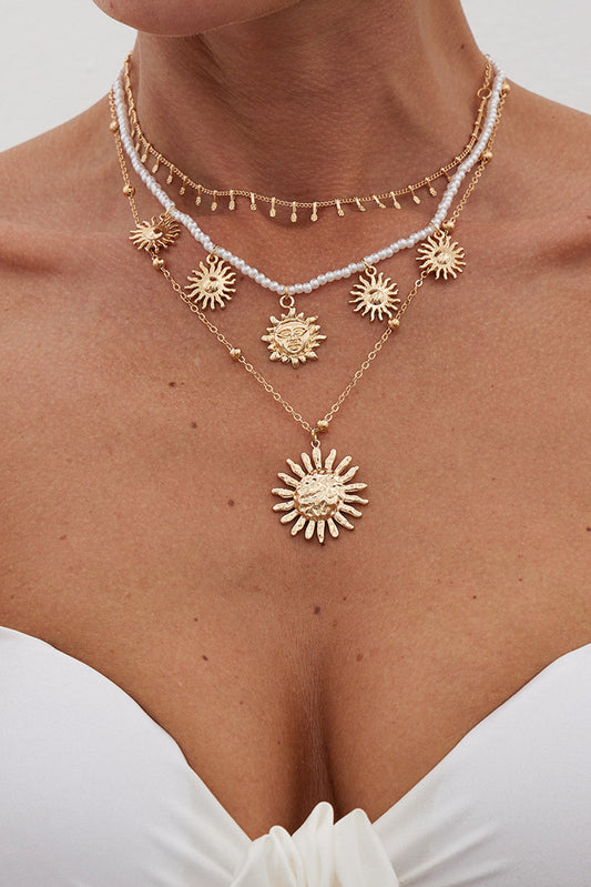 Collier multicouches doré "Emma", pour FEMMES