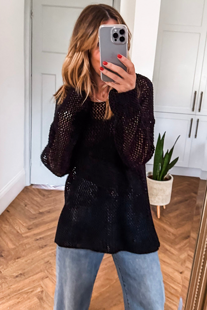 Women's "Victoria" Black Long Sleeve Top