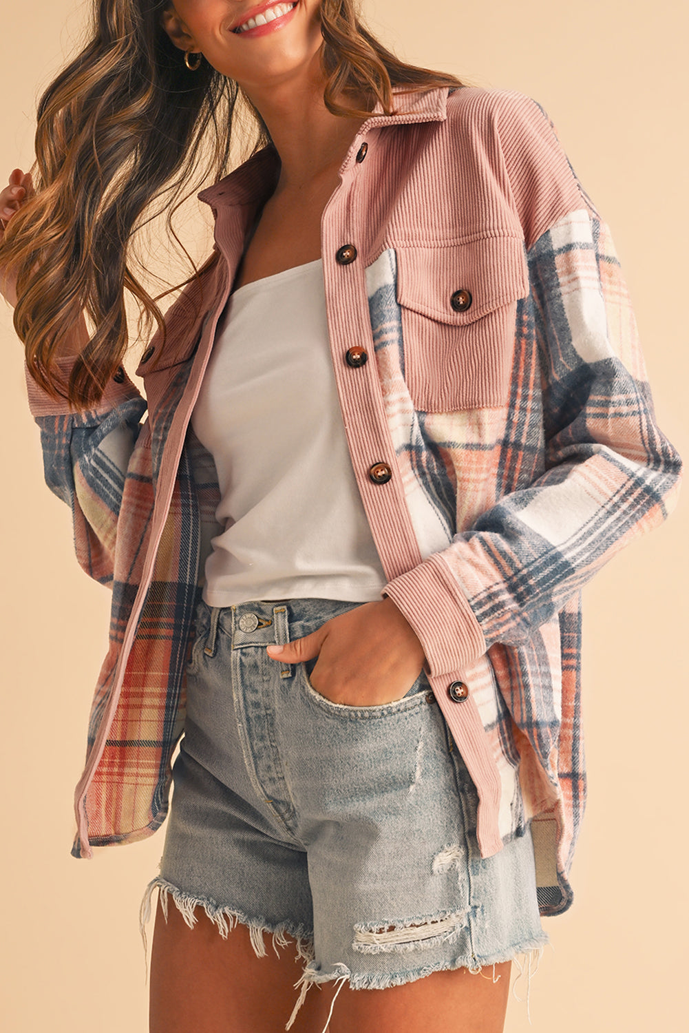 Veste de surchemise boutonnée | Pour FEMMES