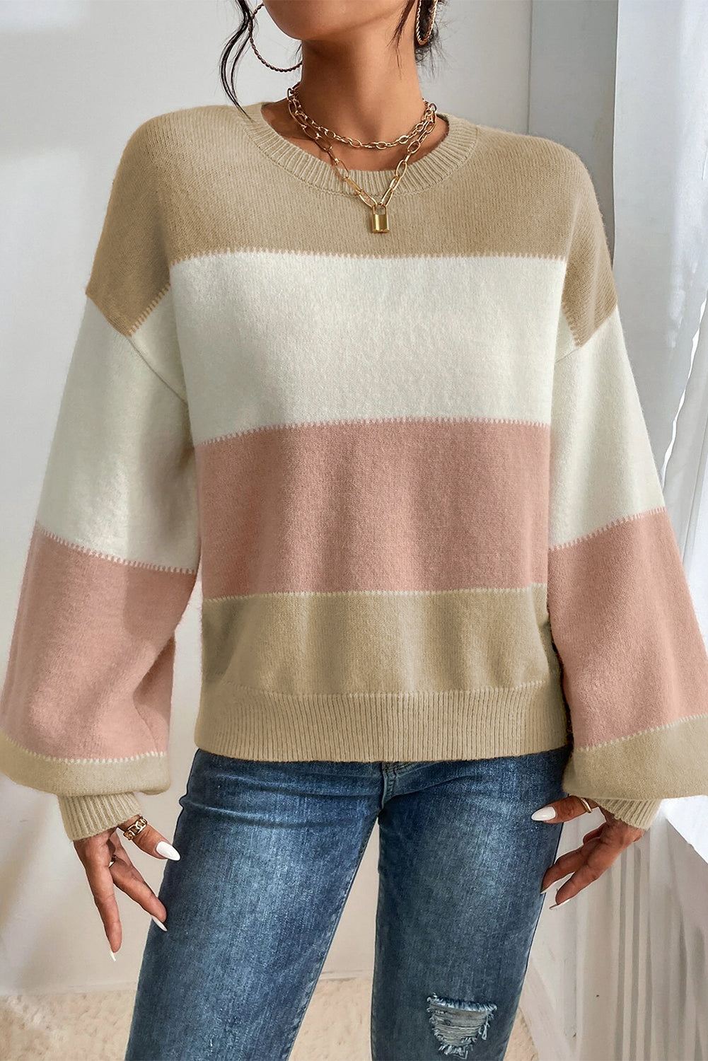 Pull large au col rond | Pour FEMMES