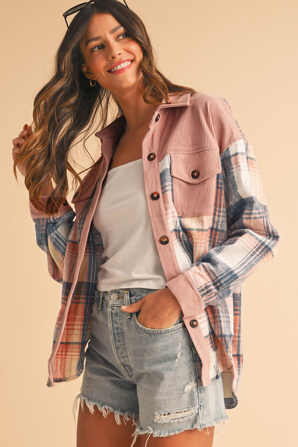 Veste de surchemise boutonnée | Pour FEMMES