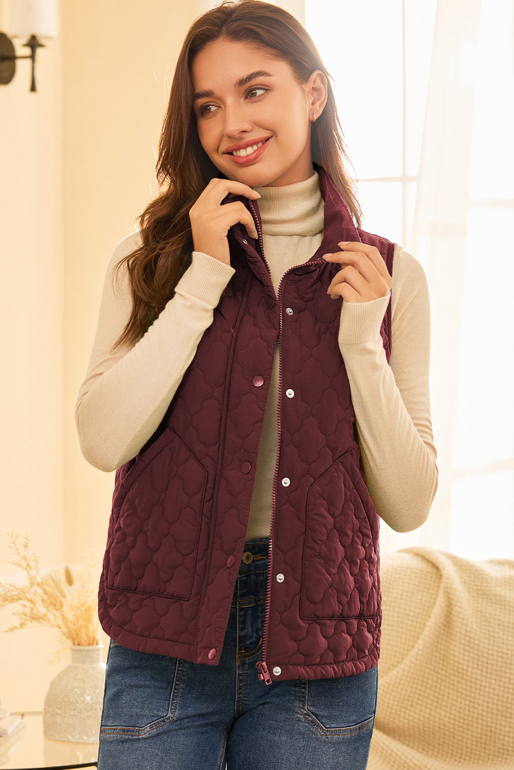 "Celestina" sleeveless down jacket