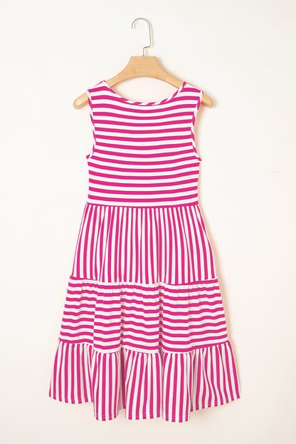 Robe courte "Juliette" | Bleu, Noir, Rose | Sans manches
