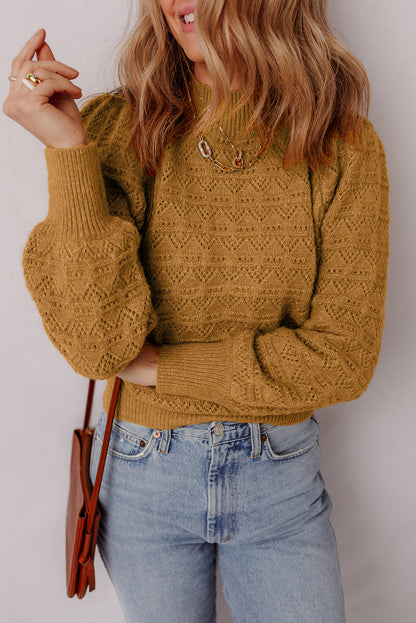 Pull col montant "Sofia" orange, pour FEMMES
